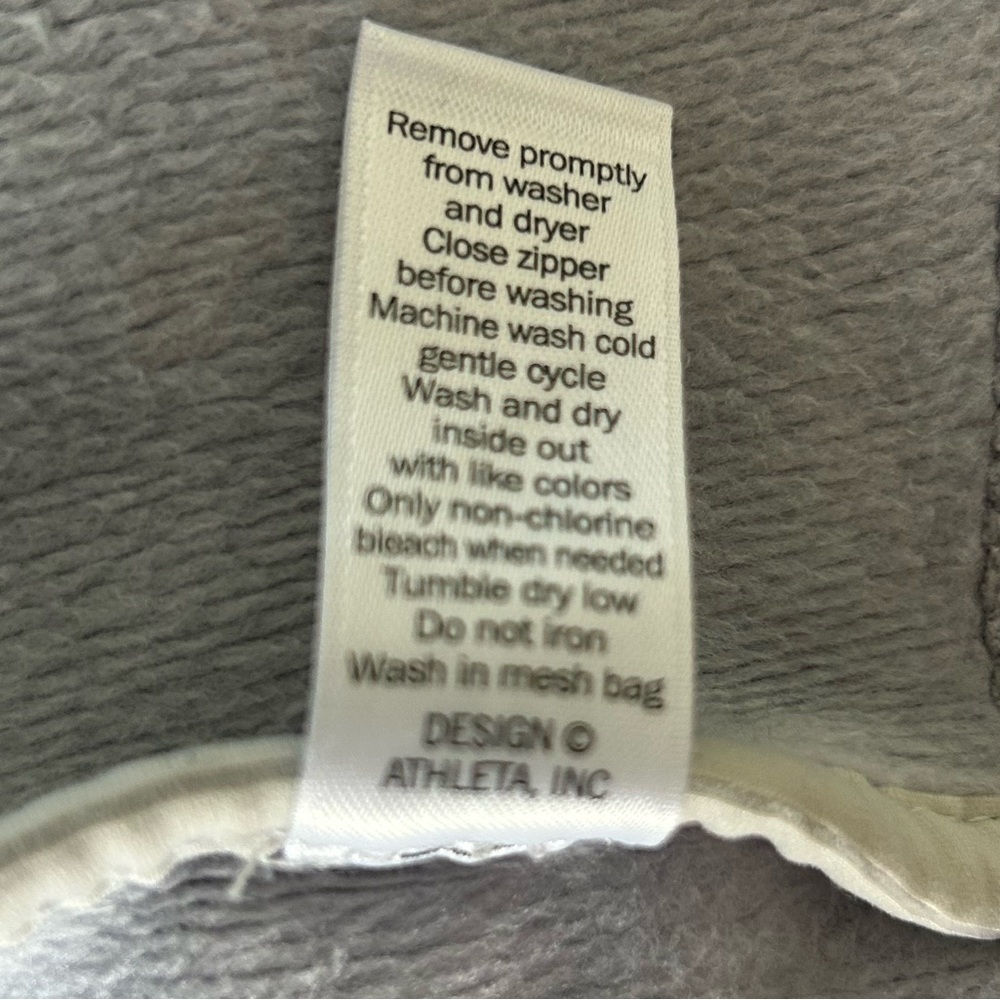 Athleta Light Gray Fleece Jacket - Picture 6 of 8